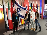 היזמים הצעירים מקריית החינוך "אמירים" (חט"ב רבין) ביריד האירופי בלטביה