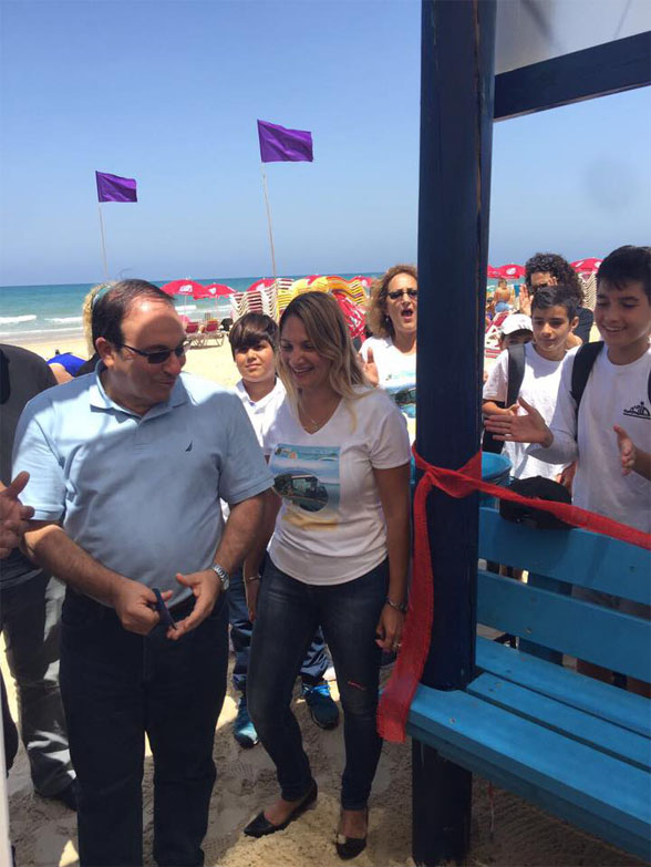 טקס הנפת דגל כחול וחניכת כיתת הלימוד בחוף חופית